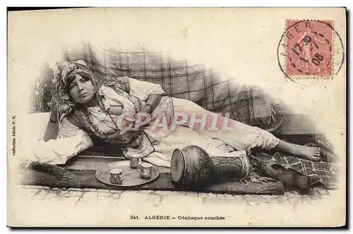 Cartes postales Nu erotique Femme Algerie Odalisque couchee