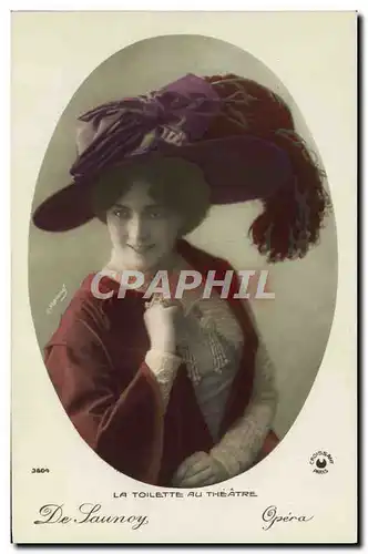 Cartes postales Mode Femme Coiffe Coiffure Chapeau La toilette au theatre De launoy