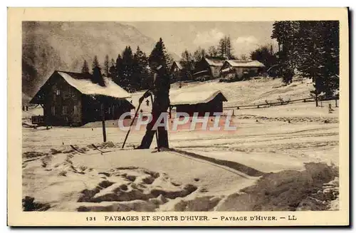 Cartes postales Sports d&#39hiver Ski Paysage d&#39hiver