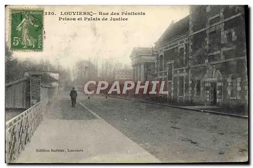 Cartes postales Prison Louviers Rue des penitents Prison et palais de justice