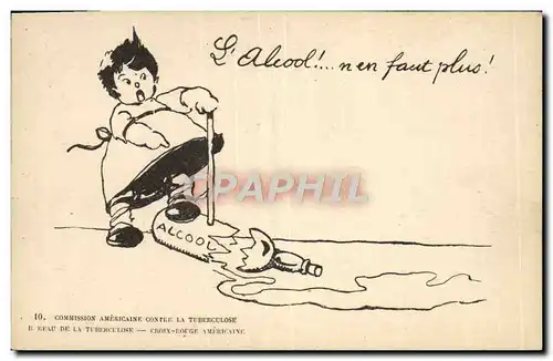 Cartes postales Alcool Enfant Tuberculose