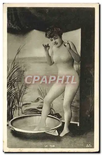 Cartes postales Nu erotique Femme Le tub