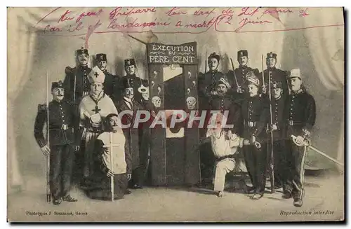 Cartes postales Militaria Execution du Pere Cent