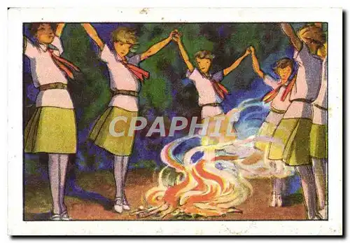 Image Chocolat Suchard Scout Scoutisme Jamboree La danse au feu