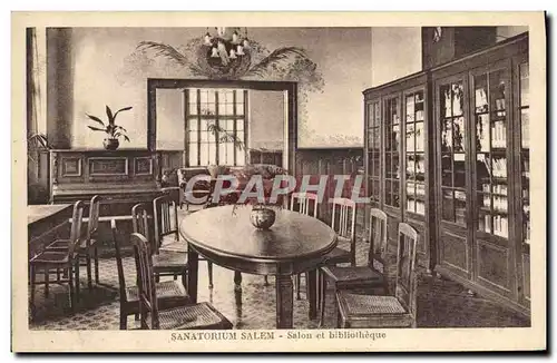 Cartes postales Sanatorium Salem Salon et Bibliotheque Piano