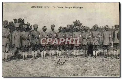 Cartes postales Guerre 1914 La croix Rouge Hindoue Militaria