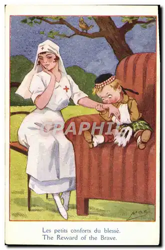 Cartes postales Croix Rouge Enfant Infirmiere