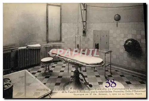 Cartes postales Hopital de l&#39Ecosse Electro vibreur Bergonie Clinique du Dr Bonnet Rue de la Chaise Paris Inf