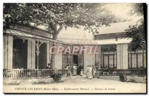 Cartes postales Thermalisme Greoux les Bains Etablissement thermal Terrasse du casino