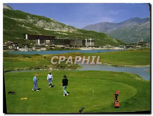 Cartes postales moderne Tignes 2100 Le lac Le golf