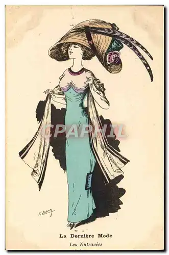 Cartes postales Fantaisie Illustrateur Roberty Les entravees La derniere mode Femme