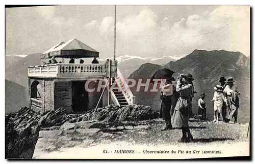 Cartes postales Lourdes Observatoire du Pic du Ger Sommet