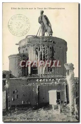 Cartes postales Effet de givre sur la tour de l&#39Observatoire Puy de Dome