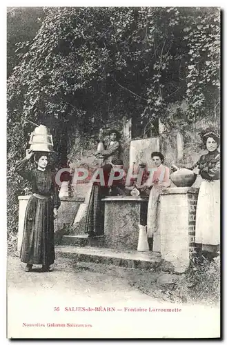 Cartes postales Folklore Salies de Bearn Fontaine Larroumette