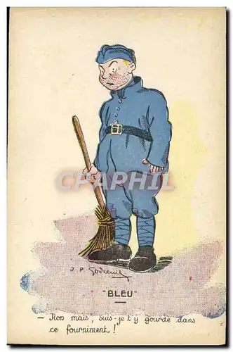 Cartes postales Militaria Bleu