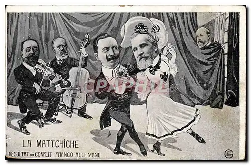 Cartes postales La Mattchiche Resultat du conflit Franco allemand Violon Violoncelle