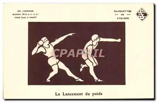 Cartes postales Athletisme Le lancement du poids