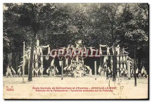 Cartes postales Ecole normale de gymnastique et d&#39escrime Joinville le Pont Redoute de la Faisanderie Pyramid