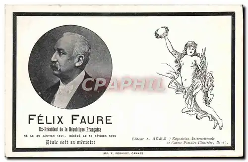 Cartes postales Felix Faure President de la Republique