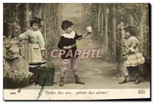 Cartes postales Enfant Badmington