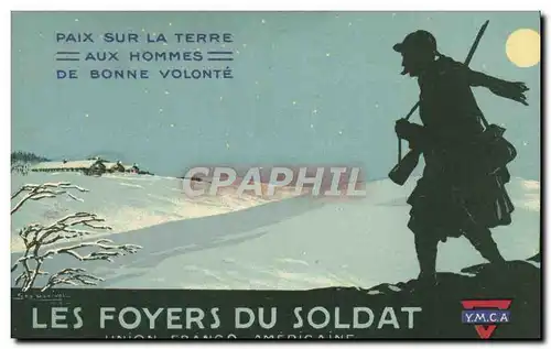 Cartes postales Militaria Les foyers du soldat Union Franco-americaine YMCA