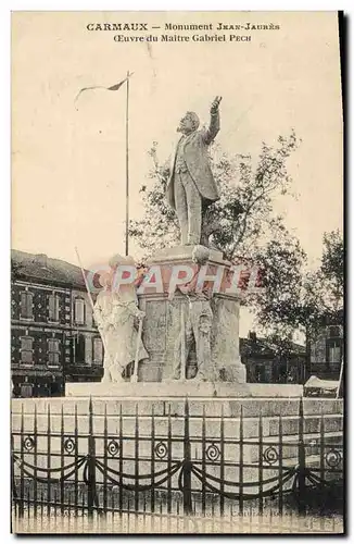 Cartes postales Carmaux Monument Jean Jaures Oeuvre du Maitre Gabriel Pech