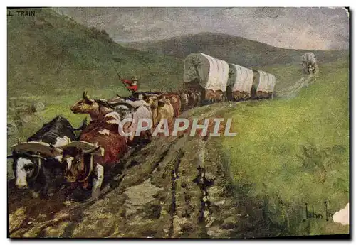 Cartes postales Attelage Bull Train Beoufs