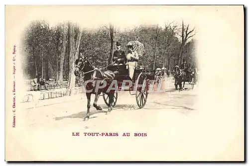 Cartes postales Attelage Le Tout Paris au bois Chevaux Paris