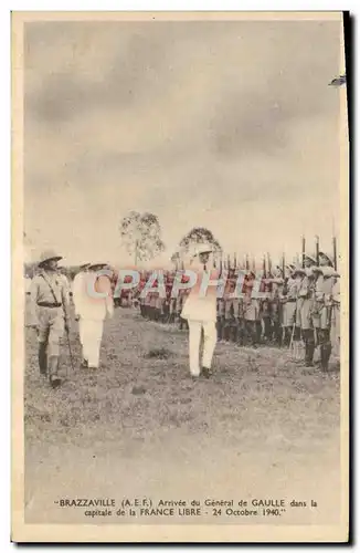 Cartes postales Brazzaville AEF Arrivee du General de Gaulle dans la capitale de la France Libre 24 octobre 1940