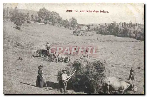 Cartes postales La rentree des foins