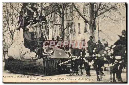 Cartes postales Aix en Provence Carnaval XVII Satan en ballade Diable