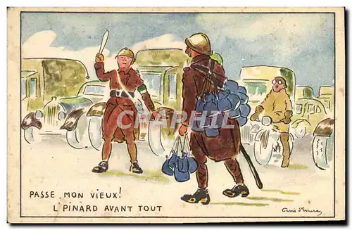 Cartes postales Fantaisie Militaria Pinard