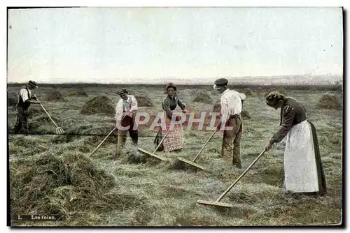 Cartes postales Folklore Les foins