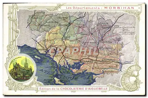 Cartes postales Cartes Geographiques Chocolaterie d&#39Aiguebelle Morbihan Ste Anne d&#39Auray