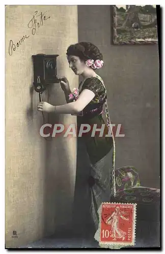 Cartes postales Fantaisie Telephone Femme