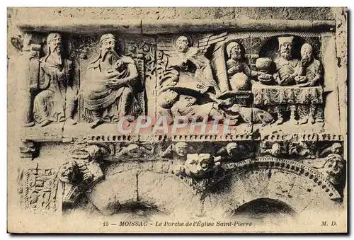 Cartes postales Moissac Le Porche De I&#39Eglise Saint Pierre