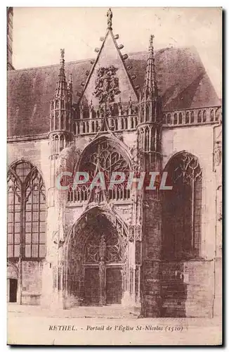 Cartes postales Rethel Portail de l&#39eglise Saint Nicolas