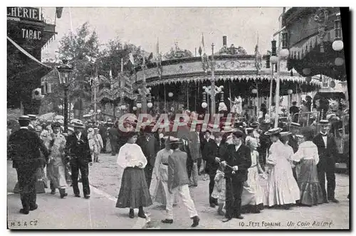 Cartes postales Fete Foraine Un coin anime