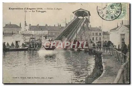 Cartes postales Fete Foraine Exposition d&#39Angers 1906 Le toboggan