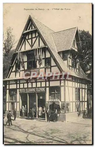 Cartes postales Exposition de Nancy L&#39hotel des Postes Vignette Exposition internationale Nancy 1909