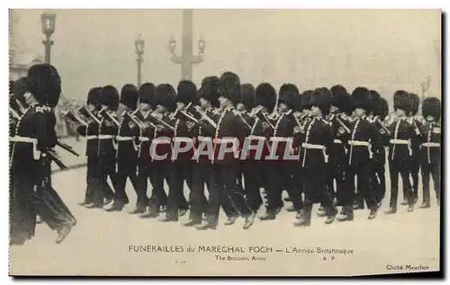 Cartes postales Fantaisie Militaria Funerailles du Marechal Foch L&#39armee britannique