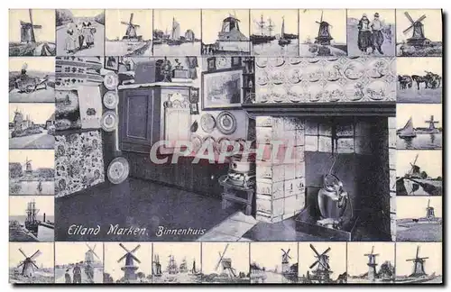 Cartes postales Moulin a vent Eiland Marken Binenhuis