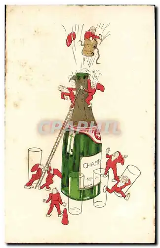 Cartes postales Lutin Fantaisie Champagne