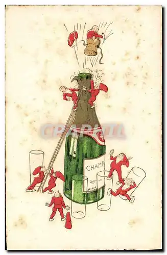 Cartes postales Lutin Fantaisie Champagne