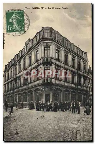 Cartes postales Hotel des Postes Roubaix La Grande poste