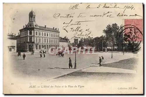 Cartes postales Hotel des Postes et la Place du Vigan Albi