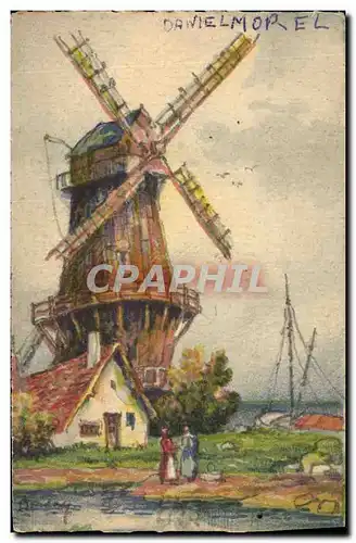 Cartes postales Moulin a vent