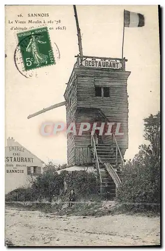 Cartes postales Moulin a vent Sannois Le vieux moulin Restaurant