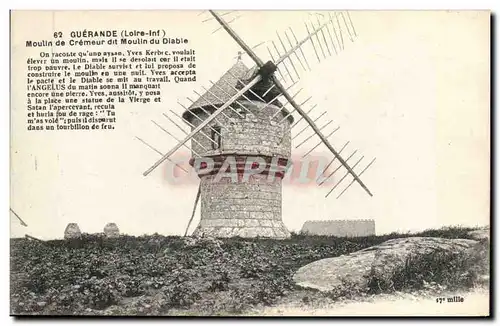 Cartes postales Moulin a vent Guerande Moulin de Cremeur dit Moulin du diable
