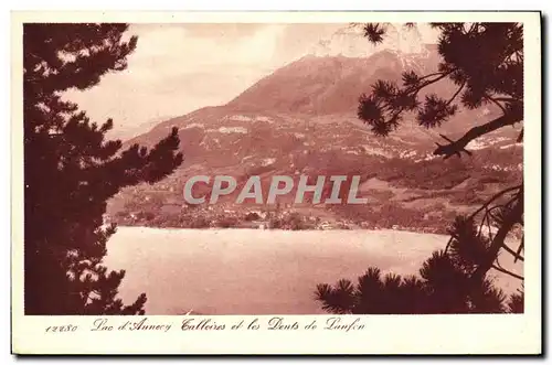 Cartes postales Cartes Postales Lac d&#39Annecy Talloires et les dents de Lanfon Publicite Annecy Collection Jac